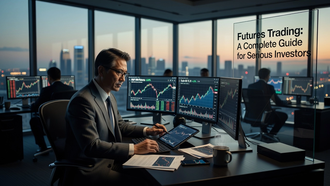 Professional header image for educational tutorial: Futures Trading: A Complete Guide for Serious Investors